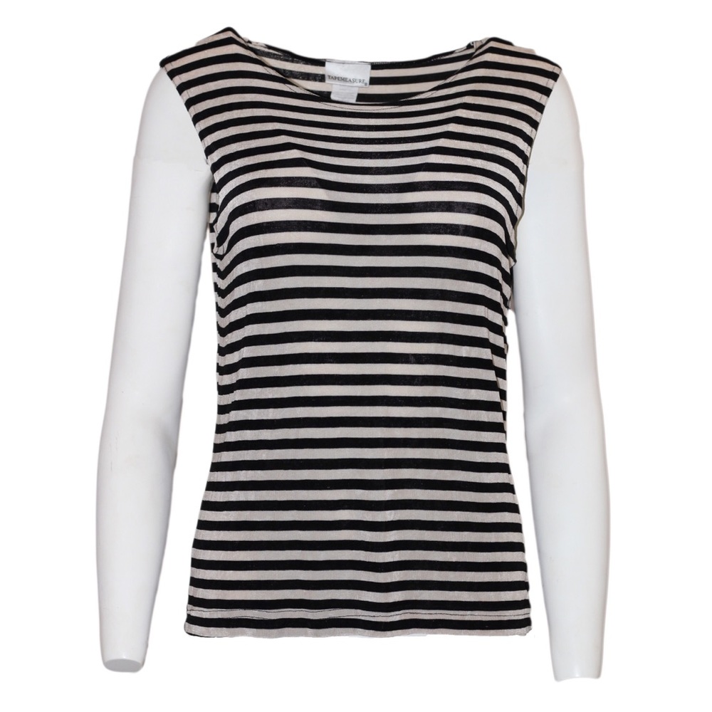 Sleeveless Striped Black & White